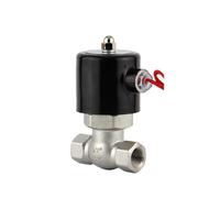 Électrovanne à vapeur haute température en acier inoxydable 1/2", normalement fermée, filetage femelle 2 voies, vannes électriques 220 V, 24 V, 12 V(240VAC)