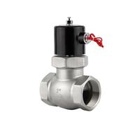 Électrovanne à vapeur haute température en acier inoxydable 2 pouces, normalement fermée, à deux voies, filetage interne, 220 V, 24 V, 12 V(BSP_380VAC)