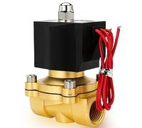 Électrovanne AC220 V en laiton 1/2" G, électrovanne magnétique DN15 0-10 MPA, entrée d'eau, valves de distribution d'eau pour eau, air, gaz, huile