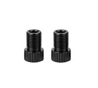 Électrovanne Adaptateur de valve de vélo en alliage d'aluminium, 2 pièces, convertisseur de buse d'air de pompe à vélo, accessoires de tube Vanne(Black)