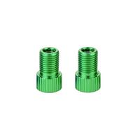 Électrovanne Adaptateur de valve de vélo en alliage d'aluminium, 2 pièces, convertisseur de buse d'air de pompe à vélo, accessoires de tube Vanne(Green)