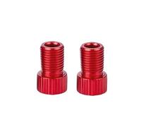 Électrovanne Adaptateur de valve de vélo en alliage d'aluminium, 2 pièces, convertisseur de buse d'air de pompe à vélo, accessoires de tube Vanne(Red)