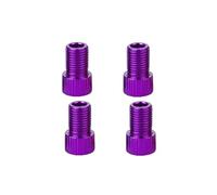 Électrovanne Adaptateur de valve de vélo en aluminium 10 couleurs, convertisseur de valve de voiture Vanne(4 pcs Purple)