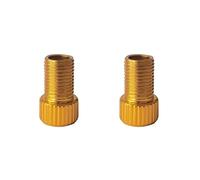 Électrovanne Adaptateur de valve résistant à l'usure for VTT, convertisseur de vélo à pignon fixe, vélo Presta Vanne(Gold 2pcs)