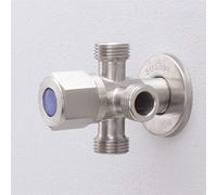 Électrovanne, Angle en acier inoxydable Vannes G1 / 2 salle de bain Robinets Gicleurs Toilette Tuyau eau eau Valve simple/double sortie de remplissage Vannes Construction solide(A3)