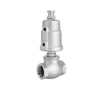 Électrovanne, Angle Valve Seat filetage femelle pneumatique vapeur 304 en acier inoxydable Tête de tête en plastique de type T eau robinet d'arrêt de tambour Sèche Valve Construction solide(DN32,Stain