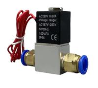 Électrovanne bidirectionnelle normalement fermée, G1/4, alliage d'aluminium ou acier inoxydable, AC 110 V/220 V/DC 12 V/24 V(10mm,NPT_DC24V_ALUMINUM ALLOY)