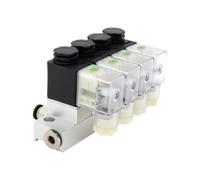 Électrovanne combinée multivoies 2V025-06, vanne électrique pneumatique normalement fermée, 220 V CA, 12 V CC, 24 V CA, 110 V CA, 2V025-08(AC220V 6mm fittings,6F)