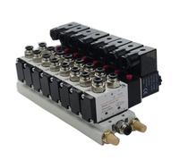 Électrovanne Combinée Multivoies 4V210-08, Stations De Collecteur, 12 V CC, 24 V CA, 220 V, Avec Raccords, Électrovannes 5 Ports, 2 Positions(DC24V 6mm)