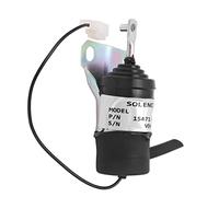 Électrovanne d’arrêt de carburant, outil d’arrêt du moteur en cas de panne de flamme, 12 V CC, pièce de rechange compatible pour 052600-1001 04287583, avec plaque d’acier