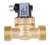 Électrovanne D’arrivée D’eau Normalement Fermée 1/4 Ac220v, en Cuivre | Finition Or, pour Eau, Usage Industriel, Contrôle Automatique du Liquide, Compatible Circuit Eau