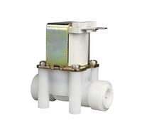 Électrovanne d'arrivée d'eau AC220V 12V 24VDC NO NC en plastique for tuyau de 1/4" 3/8" OD, connexion for système d'osmose inverse PureSystem(3/8",UNDER PRESSURE_220V_NO)