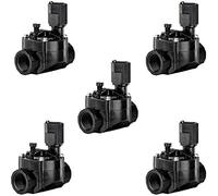 Électrovanne d'arrosage Rain Bird. Électrovanne électrique 24 V qui fonctionne avec programmateurs d'irrigation électriques. Dimensions 1". Filetage femelle BSP. Lot de 5 vannes.