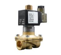 Électrovanne DC24V 1/4" 3/8" 1/2" 3/4" vanne normalement ouverte vanne d'eau en laiton joint EPDM VITON résistance aux hautes températures(DC24V-VITON,1.25 Inch)