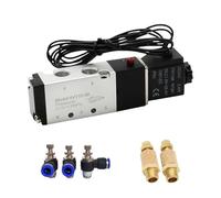Électrovanne de commande pneumatique 4V110-06 1/8 pouce 5 voies 2 positions avec raccord 1 pièce(4V110-06 Wire-SL6-01,DC24)