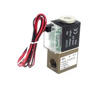 Électrovanne de commande pneumatique à fil normalement fermé 2V025-08, 12V 24V 220V 1/4 "BSP, 2 voies, 2 positions, 1 pièce(With 6mm fittings-02)