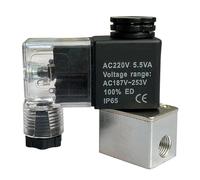 Électrovanne de compresseur d'air AC220v 5, va, 1 pièce, pompe sans huile, décharge d'échappement(220V valve assembly)