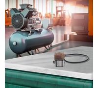 Électrovanne de compresseur d'air - Corps carré, clapet anti-retour d'huile-échappement pour outils pneumatiques et accessoires d'air, compatible avec 1/4 "(A)