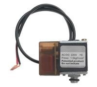 Électrovanne de compresseur d'air pour accessoires de pompe, design sans huile avec clapet anti-retour d'échappement, fonctionnement silencieux, plastique et métal, noir, 1 pièce