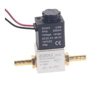 Électrovanne De Compresseur Pneumatique 1/4 Pouce, Normalement Fermée, En Aluminium, Avec Tension 12 V/24 V, For Air, Eau, Huile(2V025-08-BT-6mm,12V DC)