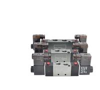 Électrovanne de contrôle 4V120 4V220 4V320 4V420, Port de vanne 5/2 voies, bobine unique 4V220-08 4V220-06(4v120-06 Ac24v,No Fittings)