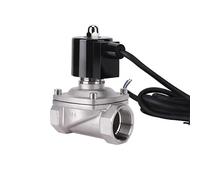 Électrovanne de fontaine étanche IP68 en acier inoxydable 304, normalement fermée, 1-1/2", 110 V, 24 V ou 12 V, for utilisation sous-marine.(BSP_24VAC_NBR-SEAL)