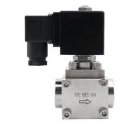 Électrovanne de lavage de voiture haute pression en acier inoxydable 304 0 ~ 300 bar normalement fermée ou normalement ouverte 6,35 mm AC220 V DC 12 V DC 24 V (G-DC 12 V-ouvert, YSE-1)