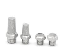 Électrovanne de silencieux à composant pneumatique en acier inoxydable 304, 2 pièces, BSL1/2/3/4/6 Min/1 pouce, silencieux haute température BSL(Flat Head 2 Point)