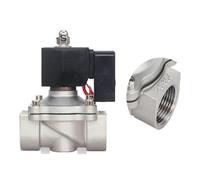 Électrovanne de vanne d'eau en acier inoxydable 3/4 12v cc, basse pression électrique peut fonctionner pendant longtemps(2W-20B NBR,NPT_230VAC)
