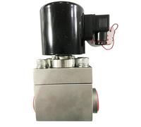 Électrovanne d'eau 2 voies 150 bar 15 MPa 2,5 cm DC24 V Orifice 25 mm SS304 DN25 normalement fermé (NPT-24 V)