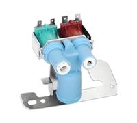 Électrovanne d'eau double pour réfrigérateur, compatible avec WR57X10032 WR57X3326, valve d'entrée en métal facile à installer