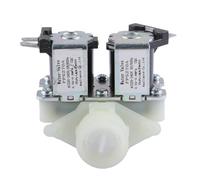 Électrovanne d'entrée d'eau électrique double pression DN20 G3/4 1 en 2 DC 12 V 24 V AC 220 V, normalement fermée for machine à laver