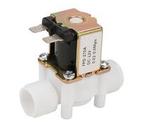 Électrovanne d'entrée d'eau électrique en plastique 12 V G1/2" NC, compatible avec la distribution d'eau. Électrovanne normalement fermée.