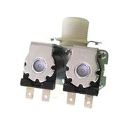 Électrovanne d'entrée d'eau normalement fermée, 0.02-0,8mpa, une sur deux sorties, DC 12V 24V AC 110V 220V, interrupteur de débit for Machines à laver(110V_NORMALLY CLOSED)