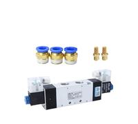 Électrovanne directionnelle pneumatique à Double tête, commande, 5 voies, 2 positions, maintien de puissance, 4V420-15(With 12mm fittings,AC110V)