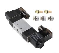 Électrovanne double 4V220-08 DC24V, vanne pneumatique à 2 positions 5 voies avec fonction mémoire, corps en alliage d'aluminium, plage de pression 0-0,8 MPa,