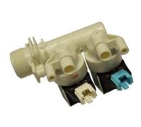 Electrovanne double pour lave-linge Indesit Hotpoint - Blanc