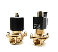 Électrovanne électrique 1/4 quot; 3/8 quot; 1/2 quot; 3/4 quot; 1 quot; Pneumatique normalement fermé DN8/10/15/20/25/50, for eau, huile, Air, 12V, 24V, 220V, 110V, 1 pièce(220V-NORMALLY CLOSED,DN50)