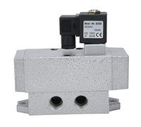 Électrovanne électrique 2 positions 4 voies, vanne directionnelle à commande unique, électrovanne en alliage d'aluminium pour systèmes d'automatisation industrielle G3/8 pouces (DC24V)