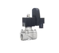 Electrovanne électrique 2 voies avec minuterie 24 V 220 V 12 V 1/2 N/C en acier inoxydable haute température 150 pour eau, huile, gaz (BSP_24VDC_120DEGREE CENTIGRADE)