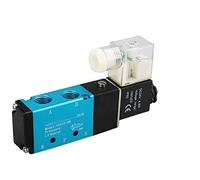 Électrovanne électrique 5 voies 2 positions 4V210-08 1/4quot; Taille du port DC12V,24V. AC110V,220V, pièces pneumatiques vanne de contrôle d'air 1(With-10mm-Fitting,AC220V)