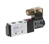 Électrovanne électrique à 5 voies et 2 positions 4V210-08, taille de port 1/4", DC12V 24V. AC110V 220V, pièces pneumatiques, vanne de contrôle d'air(AC110V)