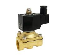 Électrovanne électrique à gaz 6,35 mm, 9,5 mm, 1,27 cm, 1,9 cm, 2,5 cm, normalement fermée, pneumatique pour eau, huile, air, colle, gaz 12 V, 24 V, 220 V, 110 V (DC12 V, DN40)