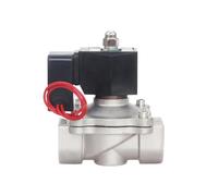 Électrovanne électrique de 3/8 pouces, 220v, 12v, en acier inoxydable, normalement fermée, pas chaude, étanche IP65(2W-10 EPDM,BSP_12VDC)