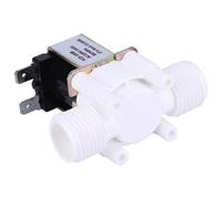 Électrovanne électrique d'entrée d'eau en plastique G1/2 pouces normalement fermée, électrovanne NC, 0,02-0,8 MPa, électrovanne guidée (unidirectionnelle)(AC220-240V)