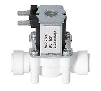 Électrovanne électrique, électrovanne électrique en Plastique 3/8" interrupteur D'entrée et de Sortie D'eau Connecteur Rapide électrovannes Normalement Fermées(C.C 12 V)