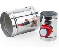 Électrovanne électrique en acier inoxydable 220V 12V, amortisseur motorisé for conduit d'Gases, tailles 100/125/150/200mm(150mm Dc12v)