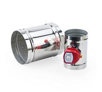 Électrovanne électrique en acier inoxydable, 4 "5" 6 "8" 220V 12V, conduit d'air, amortisseur motorisé for Ventilation 100/125/150/200mm(Dc12v,150mm)