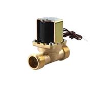 Électrovanne électrique en laiton 1/2'' 3/4'' 12 V 24 V 220 V, interrupteur de débit d'entrée d'eau for chauffe-eau solaire(220VAC-CLOSED,0.5 Inch)