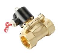 Électrovanne électrique en laiton, 1/4 "3/8" 1/2 "3/4" 1 "2", DC12V DC24V AC220V 110V, électrovanne normalement fermée for eau, huile et Air(Npt-230vac,1/8 Inch)